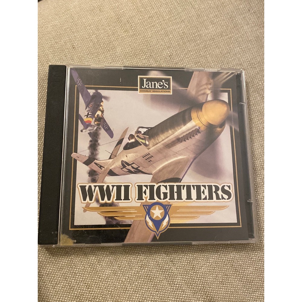 Janes WWII Fighters PC Game Vintage 1998 Windows 95 98 Combat Flight Sim 2-Disc